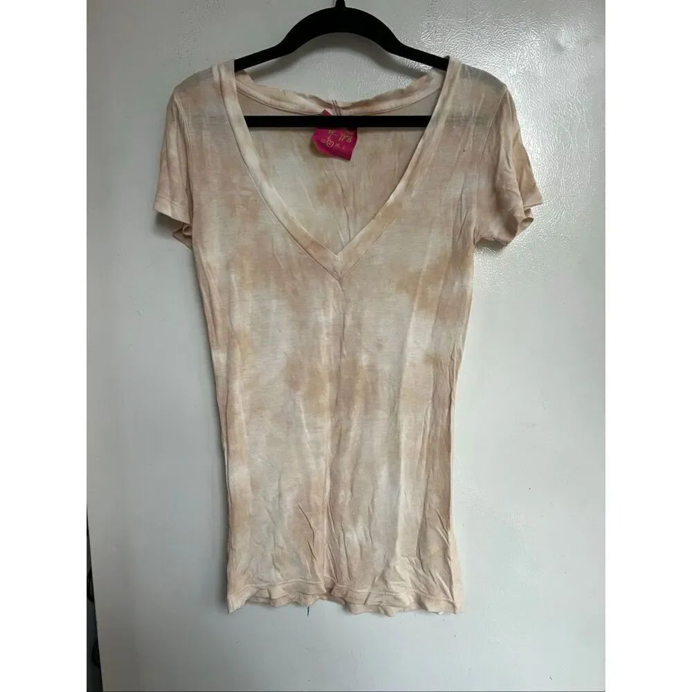32 Flavors By YFB Tie Dye T-Shirt Woman’s Size Small FLAWED-HOLES-STAINS